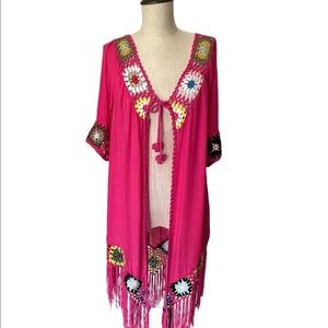 NWT Lula Look Cover Up Kimono Style Boho Sz Small